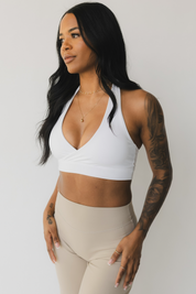 Deep V Halter Bra