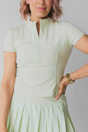 Mock Neck Zip