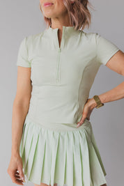 Mock Neck Zip